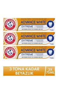 Arm&Hammer 3 Tona Kadar Beyazlatıcı Diş Macunu - Advance White 75 Ml X 3 - Arm&Hammer