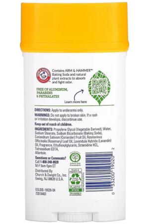 Arm&Hammer Essentials Rosemary Lavender Stick Deodorant 71gr - 3