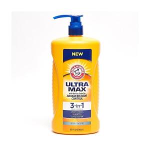 Arm&Hammer Ultra Max 3ü1 Arada Şampuan Saç Kremi Vücut Yıkama 1 lt - Arm&Hammer
