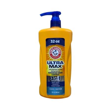 Arm&Hammer Ultra Max 3ü1 Arada Şampuan Saç Kremi Vücut Yıkama 1 lt - 3