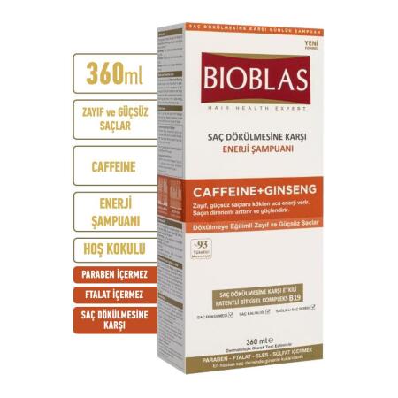 Bioblas Şampuan Saç Dökülmesine Karşı Caffeine+ Ginseng 360ml - 2