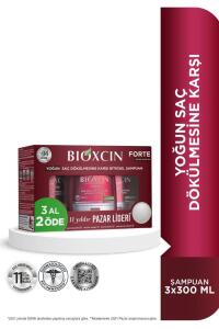 Bioxcin Forte Şampuan 300 ml - 3al2 Öde Tüm Saç Tipleri için Yoğun Saç Dökülmesine karşı - Bioxcin