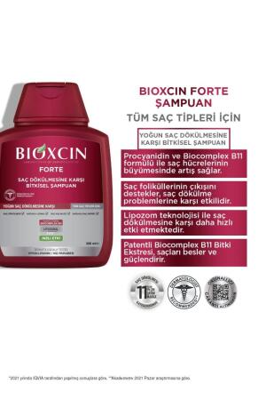 Bioxcin Forte Şampuan 300 ml - 3al2 Öde Tüm Saç Tipleri için Yoğun Saç Dökülmesine karşı - 6