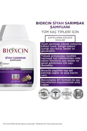 Bioxcin Siyah Sarımsak Şampuanı 300 ml - 3al2 Öde Tüm Saç Tipleri için - 3