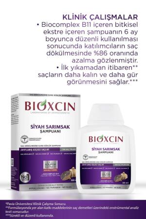 Bioxcin Siyah Sarımsak Şampuanı 300 ml - 3al2 Öde Tüm Saç Tipleri için - 5