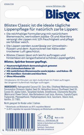 Blistex Lip Classic SPF10 4,25 g - 2