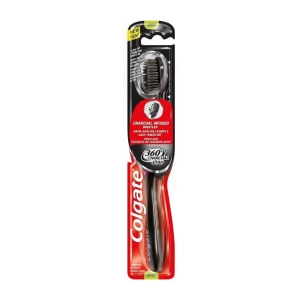 Colgate - Colgate 360 Charcoal Siyah Diş Fırçası Orta