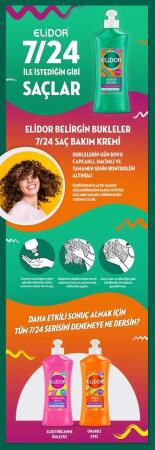 Elidor 7/24 Belirgin Bukleler Şekillendirici Bakım Kremi 265 ml Elastin&Badem Sütü - 8