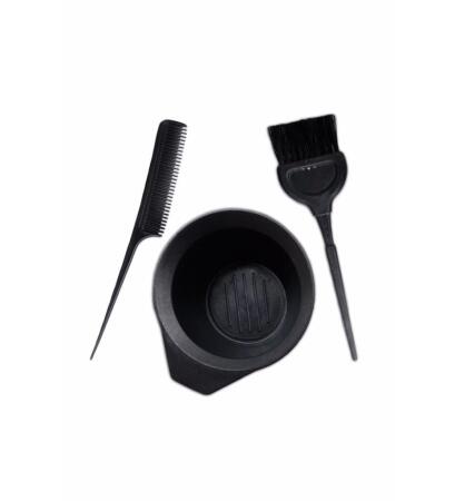 FARMAPROF Saç Boya Fırçası+Krepe Tarağı+Boya Kabı - 1