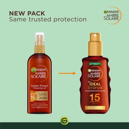 Garnier Ambre Solaire İdael Bronzluk Koruyucu 150 ml SPF15 Yağ - 3