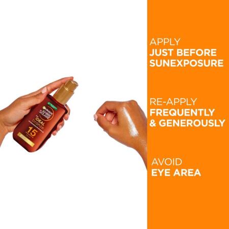 Garnier Ambre Solaire İdael Bronzluk Koruyucu 150 ml SPF15 Yağ - 4