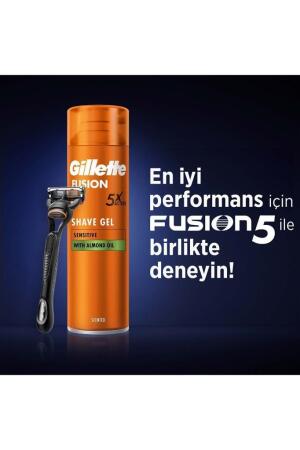 Gillette Fusion 5x Action Tıraş Jeli Hassas Badem Yağlı 75 ml - 6