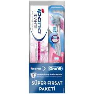 İpana 3D White Diş Macunu 75 ml + Diş Fırça Hediyeli - İpana