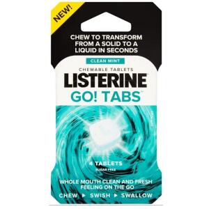 Listerine Go! Tabs Clean Mint Çiğneme Tableti 4lü - Listerine