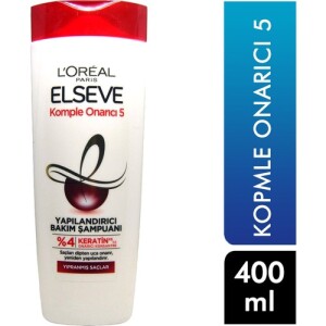 L'Oréal Elseve Şampuan 400 ml Komple Onarıcı 5 Yapılandırıcı Bakım ve Dökülme Karşıtı - Elseve