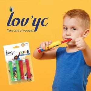 Lov'yc Kids Superheroes Yumuşak 4lü Elektrikli Diş Fıçası Yedeği - 3