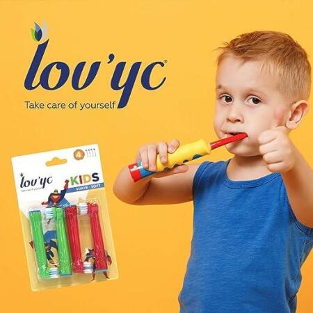 Lov'yc Kids Superheroes Yumuşak 4lü Elektrikli Diş Fıçası Yedeği - 3