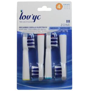 Lov'yc TriZone Orta 4lü Elektrikli Diş Fırçası Yedeği - Lov'yc