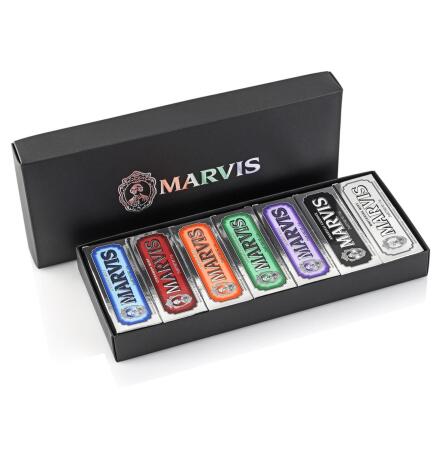 Marvis Diş Macunu 25 ml Lezzet Koleksiyonu Siyah Kutu Hediye Seti 7li - 6