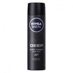 Nivea Deo Men Deep Black Carbon Darkwood 150 ml 48H - Nivea