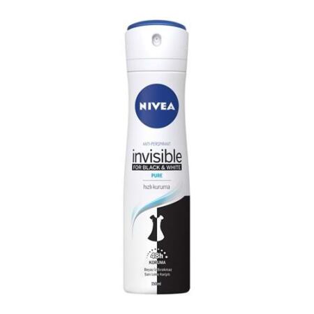 Nivea Deo Sprey B&W Invisible Pure 150 ml Kadın - 1