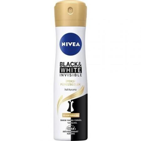 Nivea Deo Sprey Invisible B&W İpeksi Pürüzsüzlük 150 ml Kadın - 1