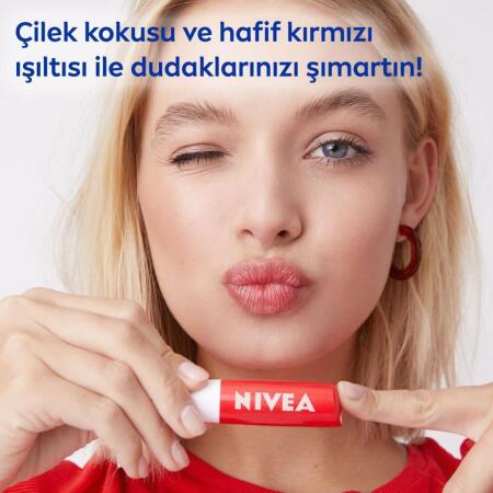 Nivea Dudak Bakım Kremi Çilek 4,8 gr - 3