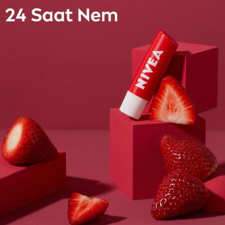 Nivea Dudak Bakım Kremi Çilek 4,8 gr - 4