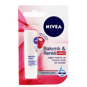 Nivea Lip Bakımlı&Renkli Kırmızı Dudak Bakım Kremi - Nivea