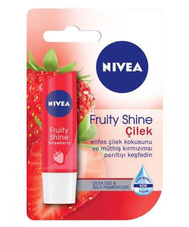 Nivea Lip Fruity Shine Çilek Dudak Bakım Kremi - 2