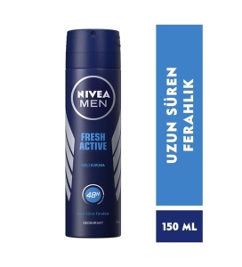 Nivea - Nivea Men Deo Sprey Fresh Active 150 ml Erkek