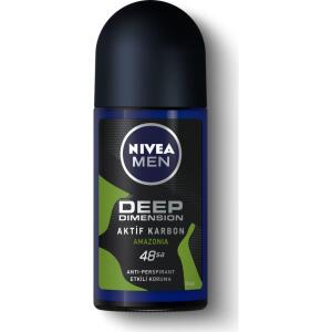 Nivea Men Roll-On Deep Dimension Aktif Karbon Amazonia 50 ml - Nivea