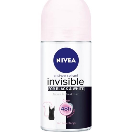 Nivea Roll-On Women Invisible Black&White Clear 50 ml x5 Anti 48h