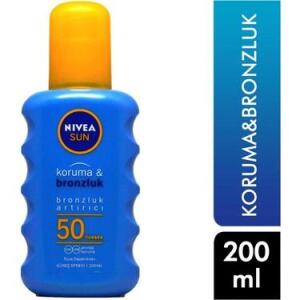 Nivea Sun Koruma & Bronzluk Bronzluk Arttırıcı Güneş Spreyi SPF50 200 ml - Nivea