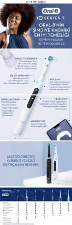 Oral-B iO 5 Şarjlı Diş Fırçası - Beyaz - 2