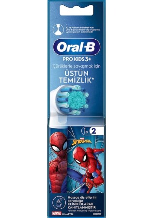 Oral-B Pro Kids Spiderman 2li Yedek Başlık - 9
