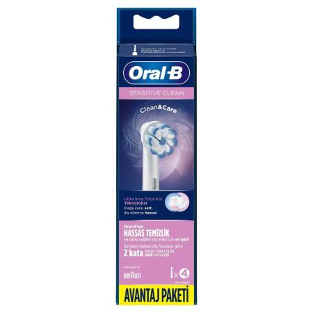 Oral-B Sensitive Clean Clean&Care 4lü Yedek Başlık - 1