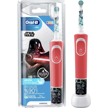 Oral-B Star Wars 3+ Ekstra Yumuşak Şarj Edilebilir Diş Fırçası D100.413.2K
