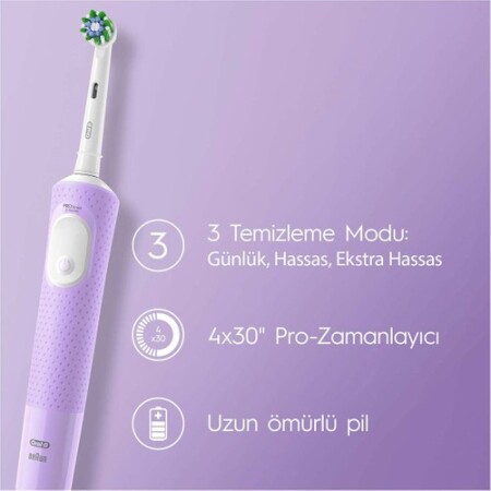 Oral-B Vitality Pro Şarjlı Diş Fırçası Lilac Mist - 3
