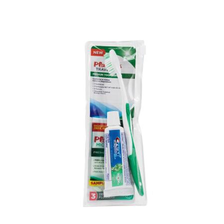 Plackers Travel Kit (Diş Fırçası+Macunu Crest + 3 Diş İpi Kürdanı) - 1