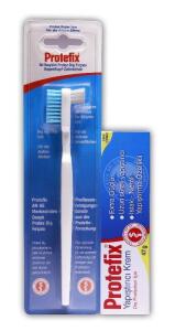 Protefix Yapıştırıcı Krem 47 gr+Protez Diş Fırçası İki Başlıklı - Protefix