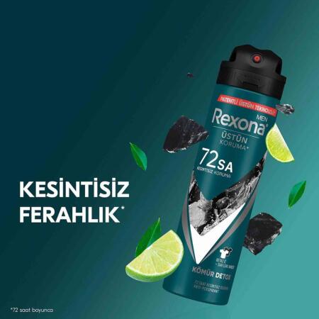 Rexona Men Deo 150 ml Kömür Detox 72 Saat Kesintisiz Koruma - 6