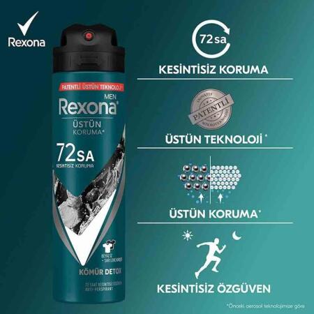 Rexona Men Deo 150 ml Kömür Detox 72 Saat Kesintisiz Koruma - 7
