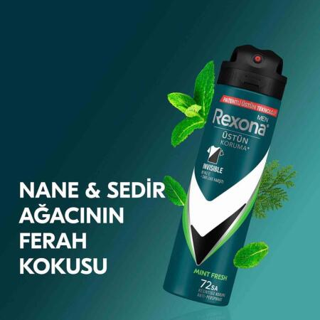 Rexona Men Deo 150 ml Mint Fresh Invisible 72 Saat Kesintisiz Koruma - 6