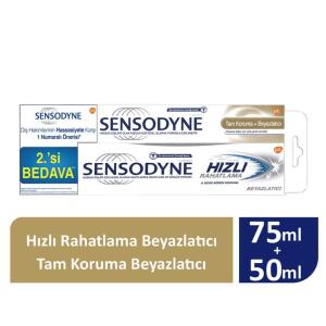 Sensodyne Hızlı Rahatlama Beyazlatıcı 75ml+Tam Koruma Beyazlatıcı 50ml Diş Macunu - Sensodyne