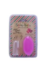 Smiley Baby Pembe Saklama Kabı Parmak Fırça - Smiley Baby