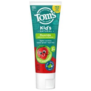 Tom's of Maine Kids Natural Florürlü Çürük Önleyici Çocuk Diş Macunu Şapşal Çilek (Silly Straberry) 144 gr - Tom's of Maine