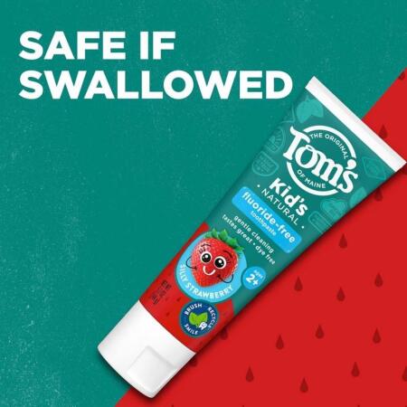 Tom's of Maine Kids Natural Florürsüz Çocuk Diş Macunu Şapşal Çilek (Silly Straberry) 144 gr - 5