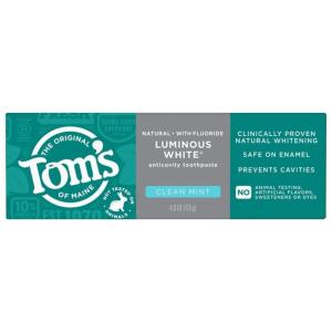 Tom's of Maine Luminous White Florürlü Anti-Çürük Diş Macunu Temiz Nane 113 gr - Tom's of Maine