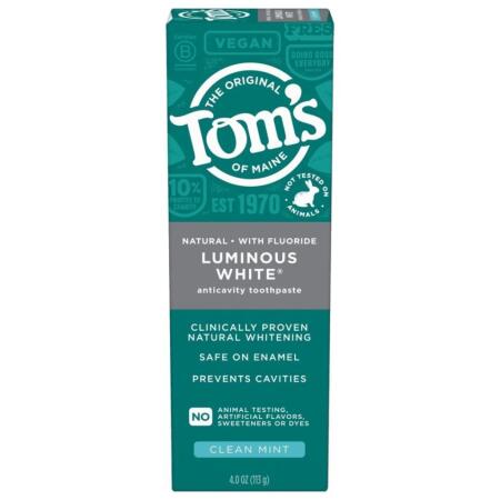 Tom's of Maine Luminous White Florürlü Anti-Çürük Diş Macunu Temiz Nane 113 gr - 2